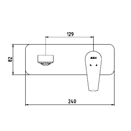 Настенный смеситель для раковины 102167613EX-K (внешняя часть), изображение 2