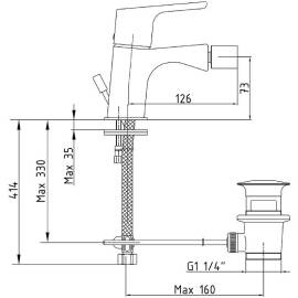 Смеситель для биде 102810192EX