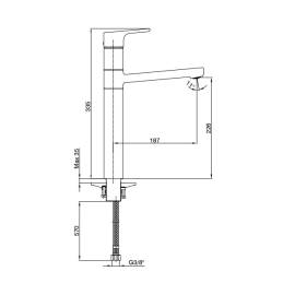 Смеситель для раковины 102108949EX без донного клапана