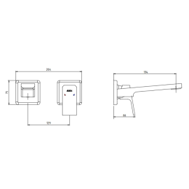 Смеситель для раковины 102167605C1EX-KK настенный
