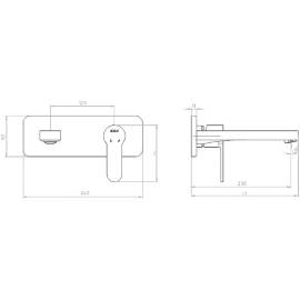 Смеситель для раковины 102167608EX-K (внешняя часть)