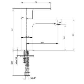 Смеситель для раковины 102188034EX