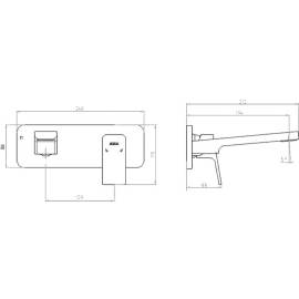 Смеситель для раковины настенный 102167605EX-K