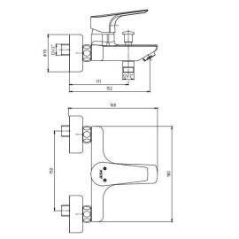 Смеситель для ванны 102102482EX, изображение 2