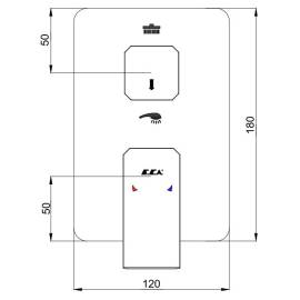 Смеситель для ванны 102167205C1EX-KDE 2 режима (внешняя часть)