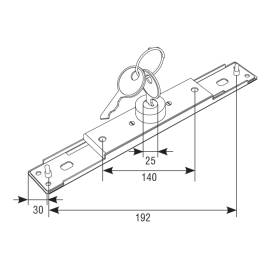 Замок ригельный KLA