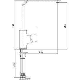 Смеситель для кухни 102118065EX, изображение 2