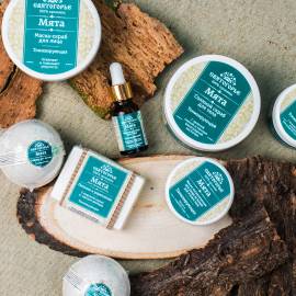 Соляной скраб для тела Мята Святогорье, Варианты: Соляной скраб для тела Мята, изображение 5