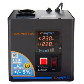 Стабилизатор напряжения Энергия Voltron 5%, Максимальная мощность нагрузки, ВА для стабилизатора: 1000, Цвет: черный, изображение 2