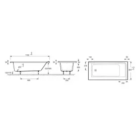 Акриловая ванна E6139R-00, изображение 2