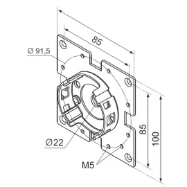 Крепление стальное 535.10012 с фланцем, изображение 2