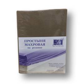 Мокко простыня махровая на резинке 200х200+20, Варианты: ПМР-МОК-200 Мокко простыня махровая на резинке 200х200+20