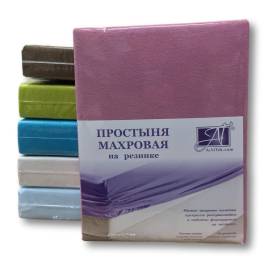 Сухая Роза простыня махровая на резинке 160х200+20, Варианты: ПМР-СР-160 Сухая Роза простыня махровая на резинке 160х200+20, изображение 2