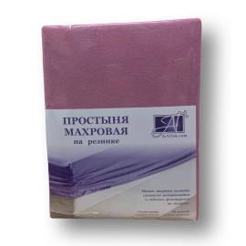 Сухая Роза простыня махровая на резинке 200х200+20, Варианты: ПМР-СР-200 Сухая Роза простыня махровая на резинке 200х200+20