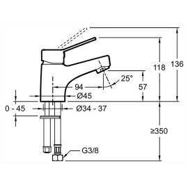 Смеситель для раковины E24158RU-CP, изображение 2