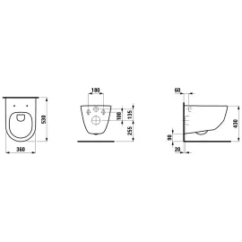 Унитаз безободковый 8.6996.6.000.000.R, изображение 7