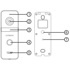 Вызывная видеопанель AT-VD308H SL, изображение 3