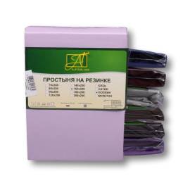 Лавандовый простыня Поплин однотонная на резинке 180х200х25, Варианты: ПР-ПО-Р-180(180)-ЛАВ Лавндовый простыня Поплин однотонная на резинке 180х200х25, изображение 2