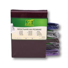 Черешня простыня Сатин однотонный на резинке 160х200х25, Варианты: ПР-СО-Р-160-ЧЕРЕ Черешня простыня Сатин однотонный на резинке 160х200х25, изображение 2