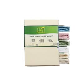 Кремовая простыня Сатин однотонный на резинке 160х200х25, Варианты: ПР-СО-Р-160-КРЕМ Кремовая простыня Сатин однотонный на резинке 160х200х25, изображение 2