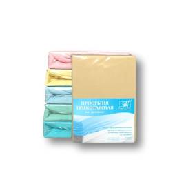 Бежевая простыня трикотажная на резинке 160х200х20, Варианты: ПТР-БЕЖ-160 Бежевая простыня трикотажная на резинке 160х200х20, изображение 2