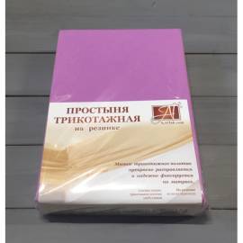Лавандовый простыня трикотажная на резинке 200х200х20, Варианты: ПТР-ЛА-200 Лавандовый простыня трикотажная на резинке 200х200х20, изображение 2