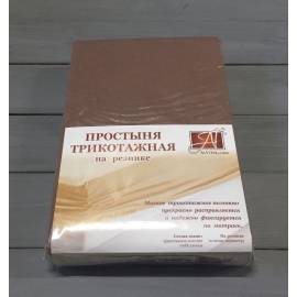 Мокко простыня трикотажная на резинке 180х200х20, Варианты: ПТР-МОК-180(180) Мокко простыня трикотажная на резинке 180х200х20, изображение 2