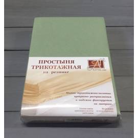Оливковый простыня трикотажная на резинке 090х200х20, Варианты: ПТР-ОЛ-090 Оливковый простыня трикотажная на резинке 090х200х20, изображение 2
