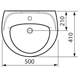 Раковина подвесная J1427.0.000.104.1, изображение 2