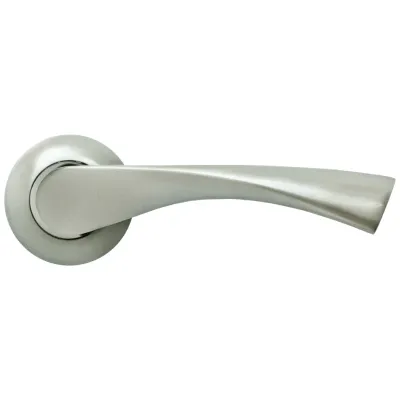 Дверная ручка на розетке RUCETTI RAP 1 SN, цвет белый никель, Цвет: белый никель, изображение 2