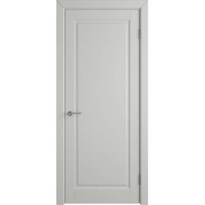 Эмалированная межкомнатная дверь ВФД Stockholm GLANTA COTTON серого цвета, Вид остекления: без стекла, Цвет: серый, Размер полотна: 800х2000