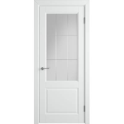 Эмалированная межкомнатная дверь ВФД Stockholm DORREN POLAR CRYSTAL CLOUD белого цвета, Вид остекления: CRYSTAL CLOUD, Цвет: белый, Размер полотна: 600х2000