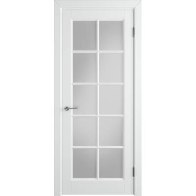 Эмалированная межкомнатная дверь ВФД Stockholm GLANTA POLAR WHITE CLOUD белого цвета, Вид остекления: WHITE CLOUD, Цвет: белый, Размер полотна: 600х2000