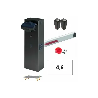 Комплект шлагбаума MOOVI30 KIT с прямоугольной стрелой стрелой 4,6 метра, Длина стрелы: 4600, Форма стрелы: прямоугольная, Цвет: черный, изображение 2