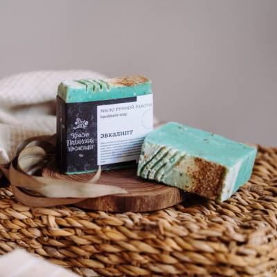 Мыло ручной работы "Эвкалипт" Краснополянская косметика, 100 г, Варианты: Мыло ручной работы Эвкалипт, изображение 4 от магазина Брами Маркет Мыло ручной работы "Эвкалипт" Краснополянская косметика, 100 г, Варианты: Мыло ручной работы Эвкалипт, изображение 4