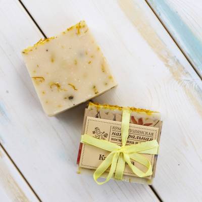 Мыло ручной работы "Календула" Краснополянская косметика, 100 г, Варианты: Мыло ручной работы Календула, изображение 6 от магазина Брами Маркет Мыло ручной работы "Календула" Краснополянская косметика, 100 г, Варианты: Мыло ручной работы Календула, изображение 6