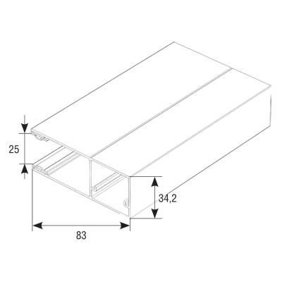 Направляющий профиль с щеткой Doorhan RG83MS01 белый, Цвет: белый, изображение 2