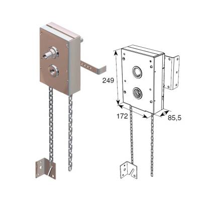 Ручной цепной привод двухскоростной Damast 11906 для секционных ворот, изображение 3
