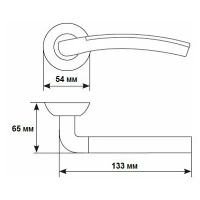 Дверная ручка на розетке RUCETTI RAP 7 SN/CP, цвет белый никель/полированный хром, изображение 10