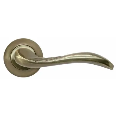 Дверная ручка на розетке RUCETTI RAP 9 AB, цвет античная бронза, изображение 2