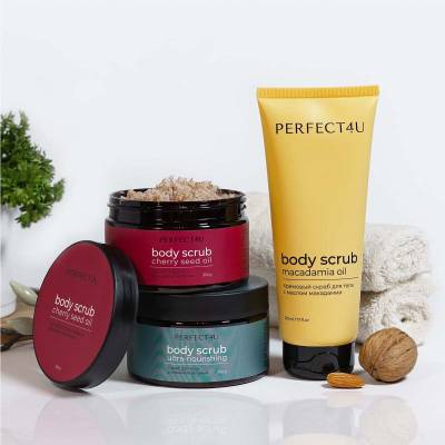 Кремовый скраб для тела с маслом макадамии PERFECT4U, 210 мл, изображение 5