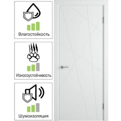 Эмалированная межкомнатная дверь ВФД Stockholm FLITTA POLAR белого цвета, Вид остекления: без стекла, Цвет: белый, Размер полотна: 900х2000, изображение 2 от магазина Брами Маркет Эмалированная межкомнатная дверь ВФД Stockholm FLITTA POLAR белого цвета, Вид остекления: без стекла, Цвет: белый, Размер полотна: 900х2000, изображение 2