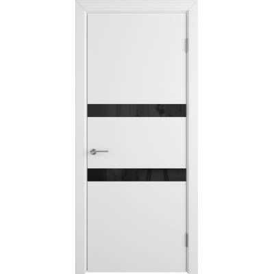 Эмалированная межкомнатная дверь ВФД Stockholm NIUTA BLACK GLOSS POLAR белого цвета, Вид остекления: BLACK GLOSS, Цвет: белый, Размер полотна: 800х2000
