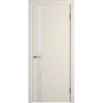 Эмалированная межкомнатная дверь ВФД Stockholm NIUTA ETT WHITE GLOSS IVORY бежевого цвета, Вид остекления: WHITE GLOSS, Цвет: бежевый, Размер полотна: 700х2000