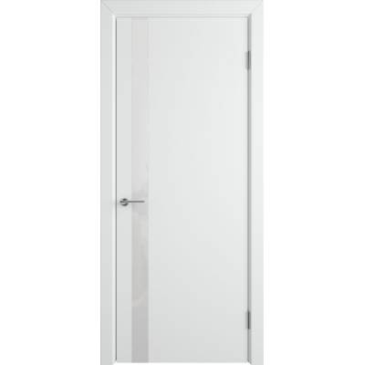 Эмалированная межкомнатная дверь ВФД Stockholm NIUTA ETT WHITE GLOSS POLAR белого цвета, Вид остекления: WHITE GLOSS, Цвет: белый, Размер полотна: 800х2000