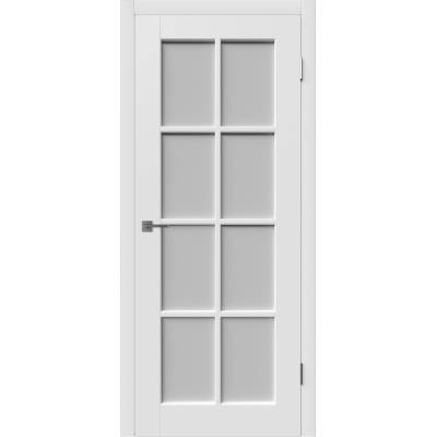 Эмалированная межкомнатная дверь ВФД Winter PORTA WHITE CLOUD POLAR белого цвета, Вид остекления: WHITE CLOUD, Цвет: белый, Размер полотна: 600х2000