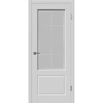 Эмалированная межкомнатная дверь ВФД Winter SHEFFIELD PRINT CLOUD COTTON серого цвета, Вид остекления: PRINT CLOUD, Цвет: серый, Размер полотна: 600х2000