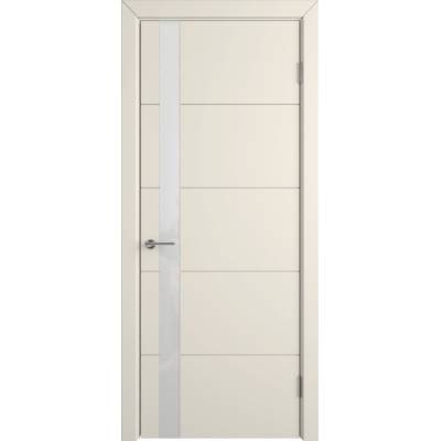 Эмалированная межкомнатная дверь ВФД Stockholm TRIVIA WHITE GLOSS IVORY бежевого цвета, Вид остекления: WHITE GLOSS, Цвет: бежевый, Размер полотна: 700х2000