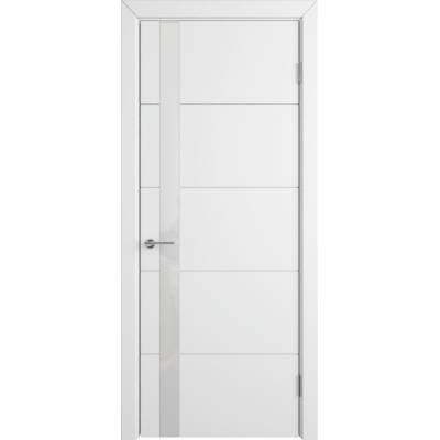 Эмалированная межкомнатная дверь ВФД Stockholm TRIVIA WHITE GLOSS POLAR белого цвета, Вид остекления: WHITE GLOSS, Цвет: белый, Размер полотна: 600х2000