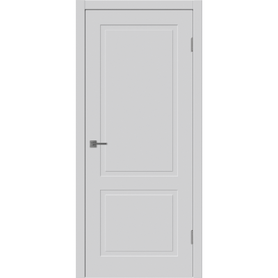 Эмалированная межкомнатная дверь ВФД Winter FLAT 2 COTTON серого цвета, Вид остекления: без стекла, Цвет: серый, Размер полотна: 700х2000